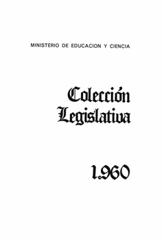 Colección legislativa año 1960