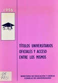 Títulos universitarios oficiales y acceso entre los mismos, 1996