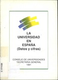 La universidad en España : datos y cifras, 1991