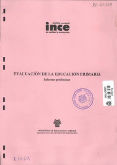 Evaluación de la Educación Primaria : informe preliminar