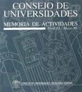 Memoria del Consejo de Universidades , abril 85 - Mayo 86