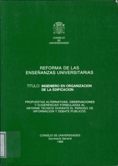 Título, Ingeniero en Organización de la Edificación