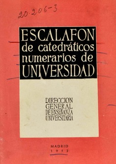 Escalafón de catedráticos numerarios de universidad , vol. II