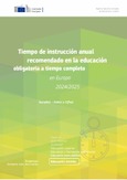 Tiempo de instrucción anual recomendado en la educación obligatoria a tiempo completo en Europa 2024/25