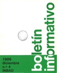 Boletín informativo del INBAD. 1986. Nº 4. Diciembre