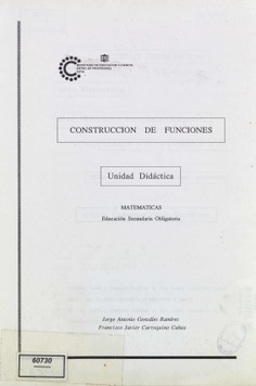 Construcción de funciones. Unidad didáctica. Matemáticas. Educación Secundaria Obligatoria