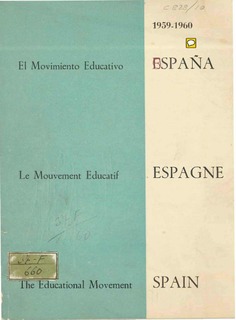 El Movimiento Educativo. España 1959-1960