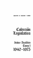 Colección legislativa. Índices analítico y cronológico años 1940-1975