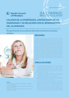 IEA Compass: Briefs in Education Series 23. Calidad de la enseñanza, limitaciones de la enseñanza y su relación con el rendimiento del alumnado