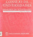 Memoria de actividades.Consejo de Universidades. 1990-1991