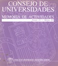 Memoria de actividades.Consejo de Universidades. 1987-1988