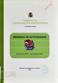 Memoria de actividades. Consejo de Universidades. 2003-2004