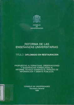 Título, Diplomado en Restauración