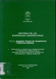 Título, Ingeniero Técnico en Transportes y Servicios Urbanos