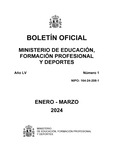 Boletín Oficial del Ministerio de Educación, Formación Profesional y Deportes. Año 2024. Actos Administrativos. Números del 1 al 4