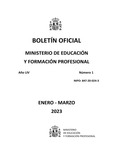 Boletín Oficial del Ministerio de Educación y Formación Profesional. Año 2023. Actos Administrativos. Números del 1 al 4