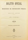 Boletín Oficial del Ministerio de Instrucción Pública y Bellas Artes. Año 1929. Primer semestre. Números del 1 al 52