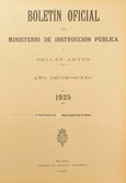 Boletín Oficial del Ministerio de Instrucción Pública y Bellas Artes. Año 1925. Primer semestre. Números del 1 al 52
