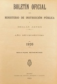Boletín Oficial del Ministerio de Instrucción Pública y Bellas Artes. Año 1926. Segundo semestre. Números del 53 al 105